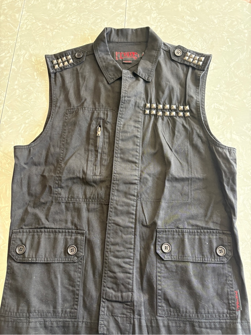Tripp NYC Studded Black Vest